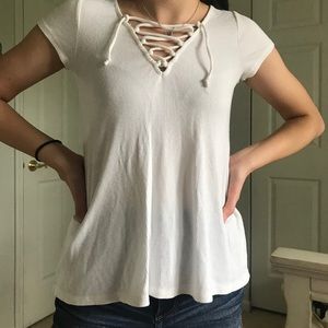 Tie ribbed top